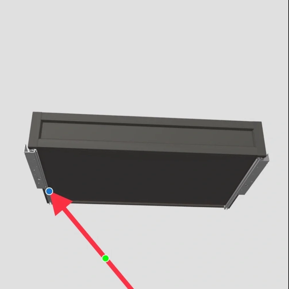IKEA sliding rail for KOMPLEMENT 22 3/8” (depth) LEFT side drawer